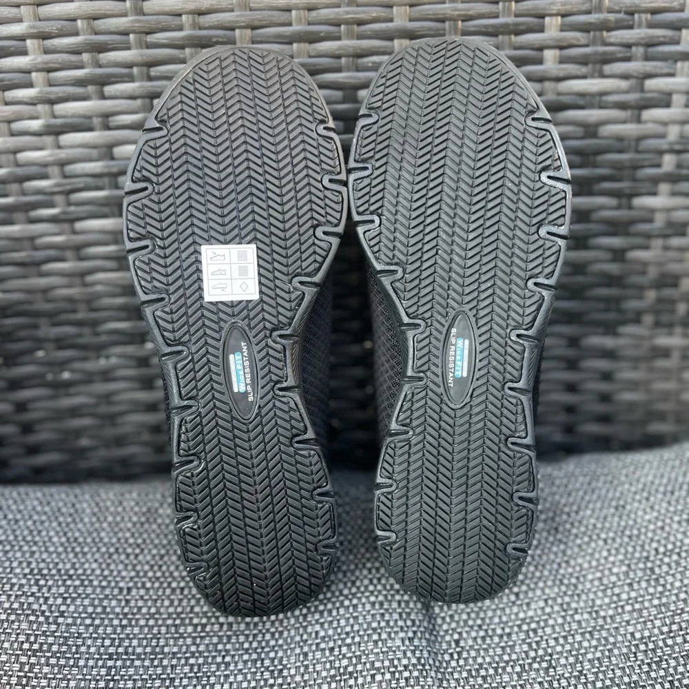 Work Relaxed Sketchers Ghenter SR 772 Black Non Slip Sneaker Womens 9 W Wide 39 - Picture 7 of 14
